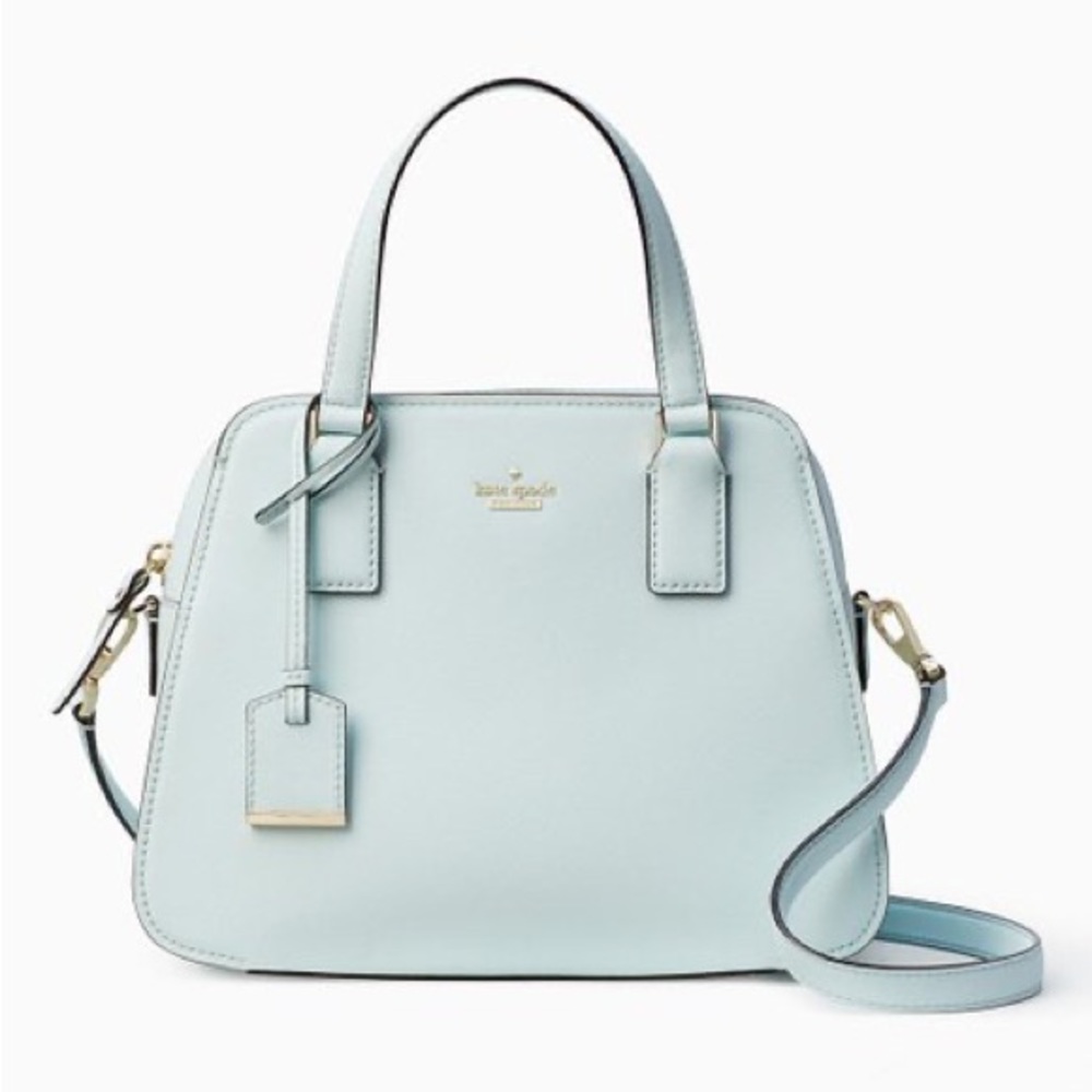 kate spade light blue leather top-handle shoulder bag